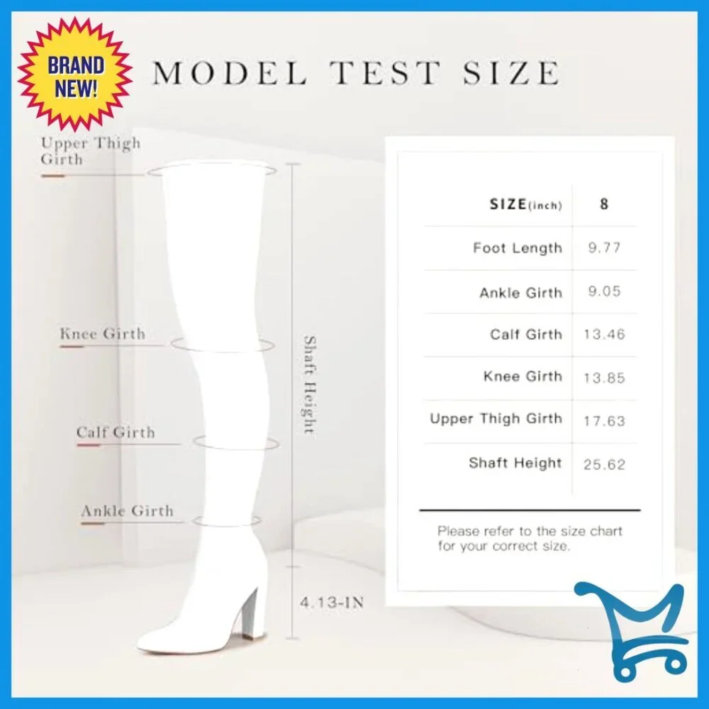 Patent Leather Thigh High Boots with 4 Inch Heel Over Knee Gogo Style
